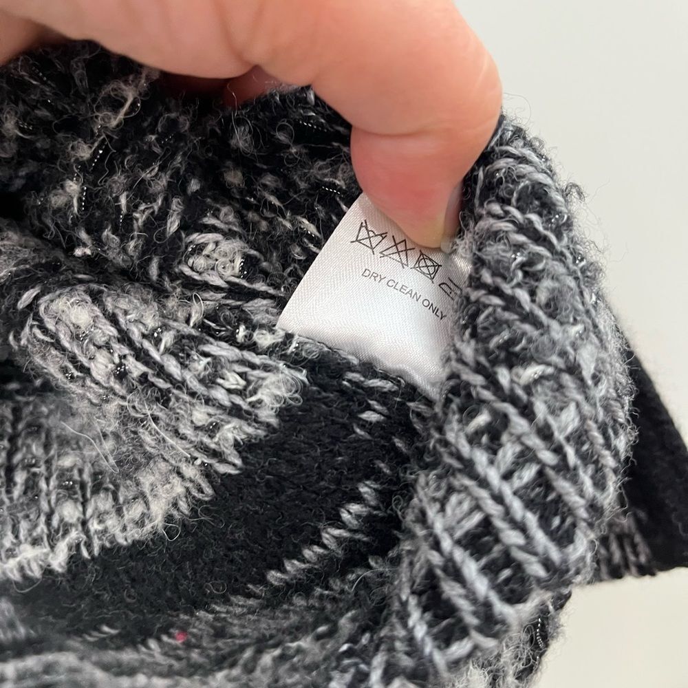 PURE Collection Sweater Cardigan Black Grey 8/10 - Picture 4 of 8